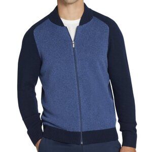 NEW Joseph Abboud Modern Fit SUPER SOFT Cotton Blend Full Zip Sweater Medium M